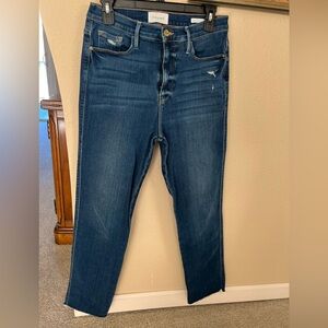 Frame Denim Blue Straight Leg Jeans